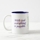 神ですべては可能-マグです ツートーンマグカップ (左)