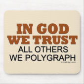 神で私達はユーモアを信頼します マウスパッド (正面)
