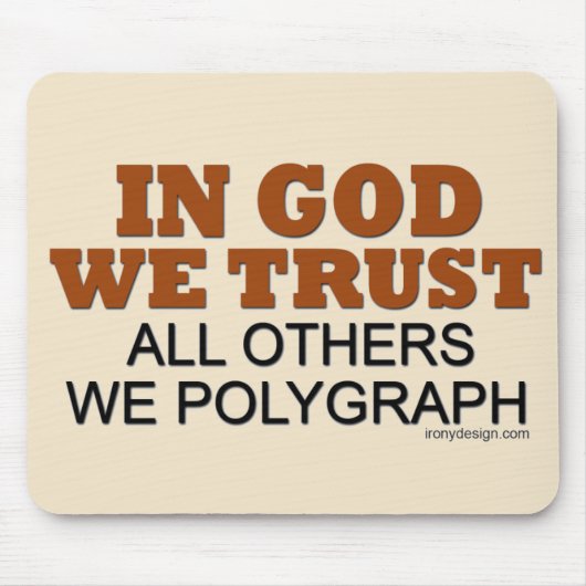 神で私達はユーモアを信頼します マウスパッド (正面)