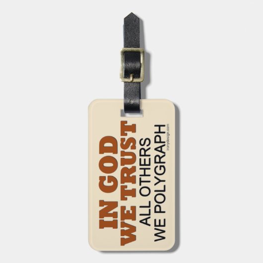 神で私達は信頼します。 他私達謄写器! ラゲッジタグ (正面縦)