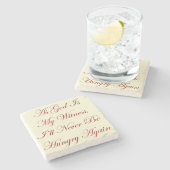 神としてのGWTWは私の証人引用文 ストーンコースター (横)