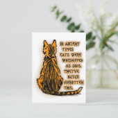 神として信仰される猫 ポストカード (スタンド正面)