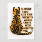 神として信仰される猫 ポストカード (正面)