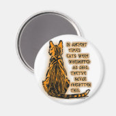 神として信仰される猫 マグネット (正面/裏面)