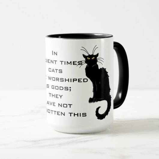 神として崇拝される猫; 彼らは忘れませんでした マグカップ (正面右)