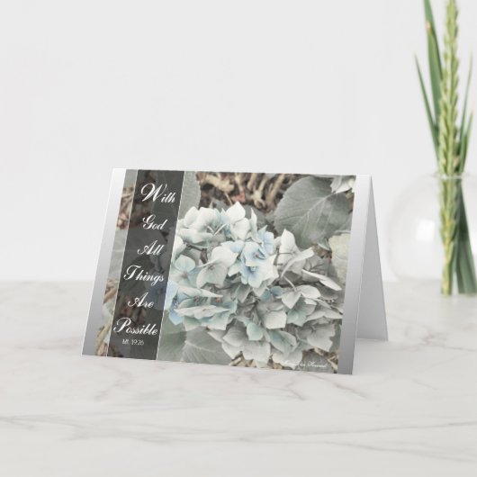 神とすべてのことが可能である – 聖なる書物、 経典カード サンキューカード (正面)