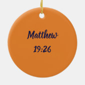 神とのキリスト教の花柄可能なすべての事 セラミックオーナメント (裏面)