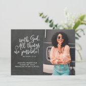 神との可能性聖なる書物、 経典写真卒業 案内状 (スタンド正面)