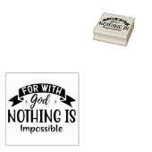 神との宗教的引用文は不可能ではない ラバースタンプ (押印)