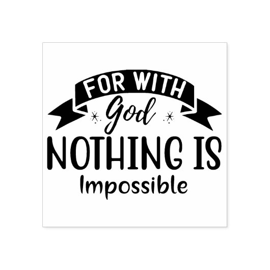 神との宗教的引用文は不可能ではない ラバースタンプ (インプリント)