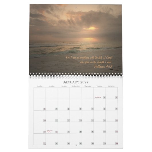 神との日没 カレンダー (1月 2027)