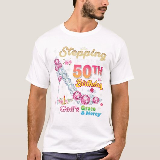 神との50誕生日に Tシャツ (正面)