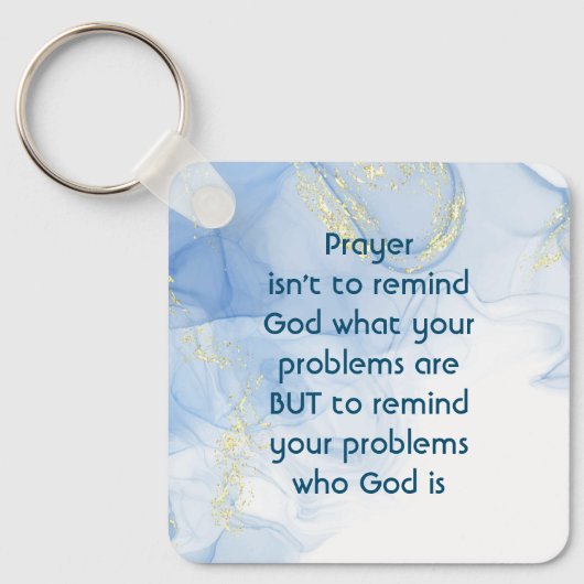 神とは何者かを問題に思い出感動的す キーホルダー (正面)