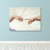 神とアダムの手 キャンバスプリント (インサイチュ (ウッドフロア))