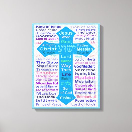 神とイエスの名 キャンバスプリント (正面)