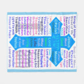 神とイエスの名 フリースブランケット (正面(横))