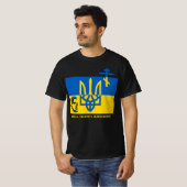 神とウクライナとゼレンスキー のために!Tシャツ Tシャツ (正面フル)