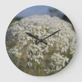 神とクリスチャンすべての事が可能である ラージ壁時計 (正面)