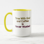 神とコーヒーとの時間は決してマグカップを無駄にしない マグカップ (左)