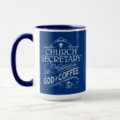 神とコーヒーを率いる教会秘書 マグカップ (左)
