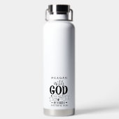 神とパーソナライズされた共に、すべてのことが可能である ウォーターボトル (背面)