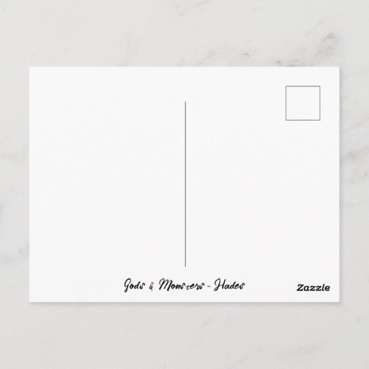 神とモンスター – ハデス ポストカード (裏面)