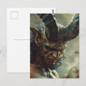 神とモンスター – パン ポストカード (正面/裏面)