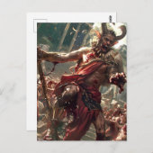 神とモンスター – パン ポストカード (正面/裏面)