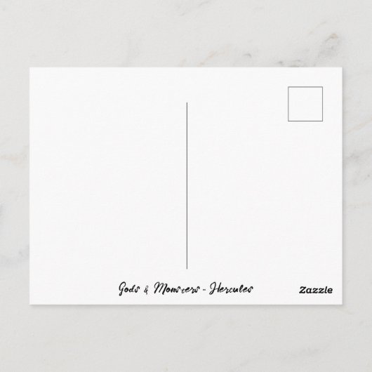 神とモンスター – ヘラクレス ポストカード (裏面)