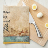 神と一緒に何でも可能なキッチンタ素朴オル キッチンタオル (四つ折り)