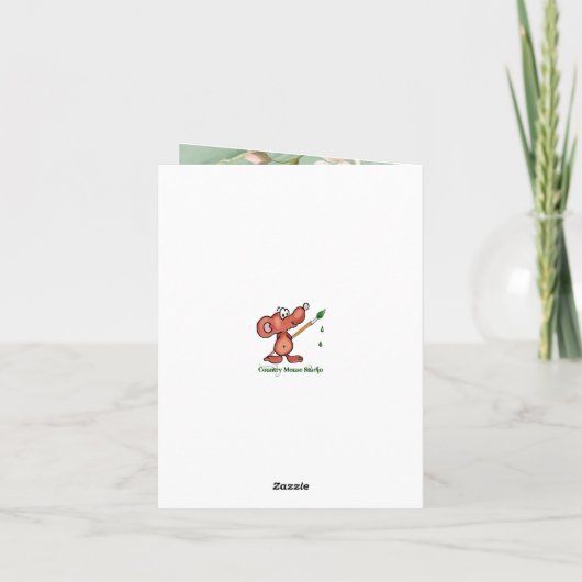 神と一緒に決して一人でサポート心地よい花C カード (裏面)