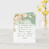 神と一緒に決して一人でサポート心地よい花C カード (黄色い花)