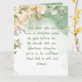 神と一緒に決して一人で心地よいの花をサポート カード (黄色い花)