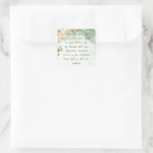 神と一緒に決して一人で心地よいの花をサポート スクエアシール (バッグ)