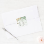 神と一緒に決して一人で心地よいの花をサポート スクエアシール (封筒)