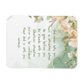 神と一緒に決して一人で心地よいの花をサポート マグネット (横)