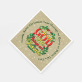 神と万物の可能な聖書の引用文媒体 スタンダードランチョンナプキン (角)