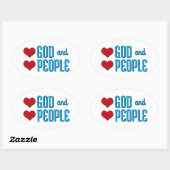 神と人を愛せよ 楕円形シール (シート)