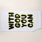 神と信仰に基づくビーチタオル ビーチタオル (正面)
