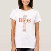 神と信仰クロスレディース クリスチャンスペイン Tシャツ (正面)