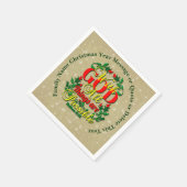 神と全ての事が可能な聖書の引用文小 スタンダードカクテルナプキン (角)