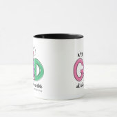 神と共にあるとき全ては可能 Easter Coffee Mug マグカップ (中央)