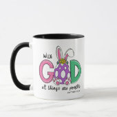 神と共にあるとき全ては可能 Easter Coffee Mug マグカップ (左)