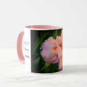 神と共にすべての事は可能なマグカップとアイリス写真 マグカップ (正面左)