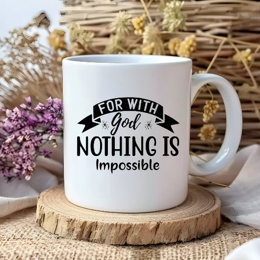 神と共にキリスト教を信じることは不可能ではない コーヒーマグカップ