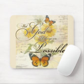 神と共にヒマワリと蝶 マウスパッド (マウス)