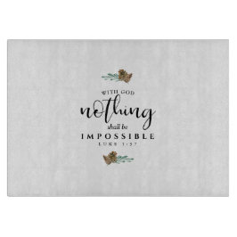 神と共に何も不可能ではない カッティングボード