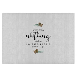 神と共に何も不可能ではない カッティングボード