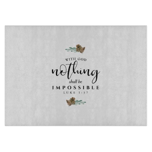 神と共に何も不可能ではない カッティングボード (正面)