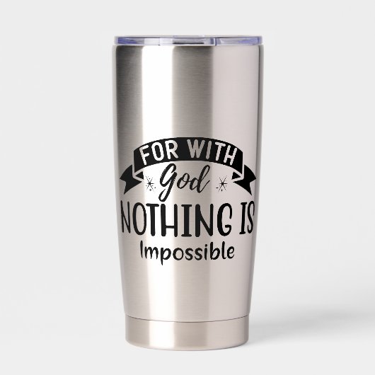 神と共に何も信仰を持つことは不可能ではない 保温保冷タンブラー (正面)